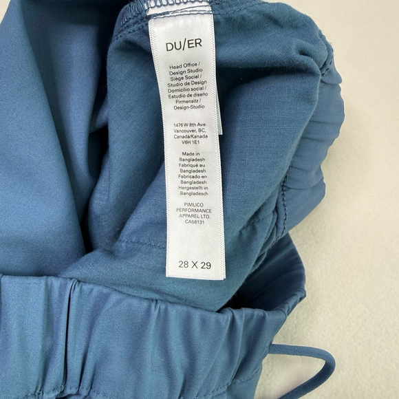 DU/ER Men's NuStretch Performace Jogger in Atlantic size 28 - Picture 12 of 13